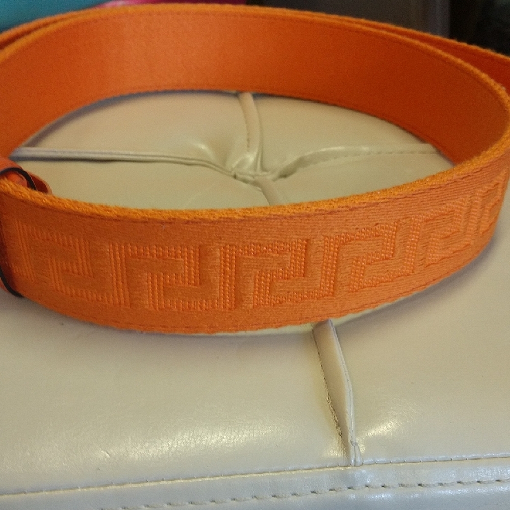Versace Vibrant Orange Belt - Picture 2 of 3